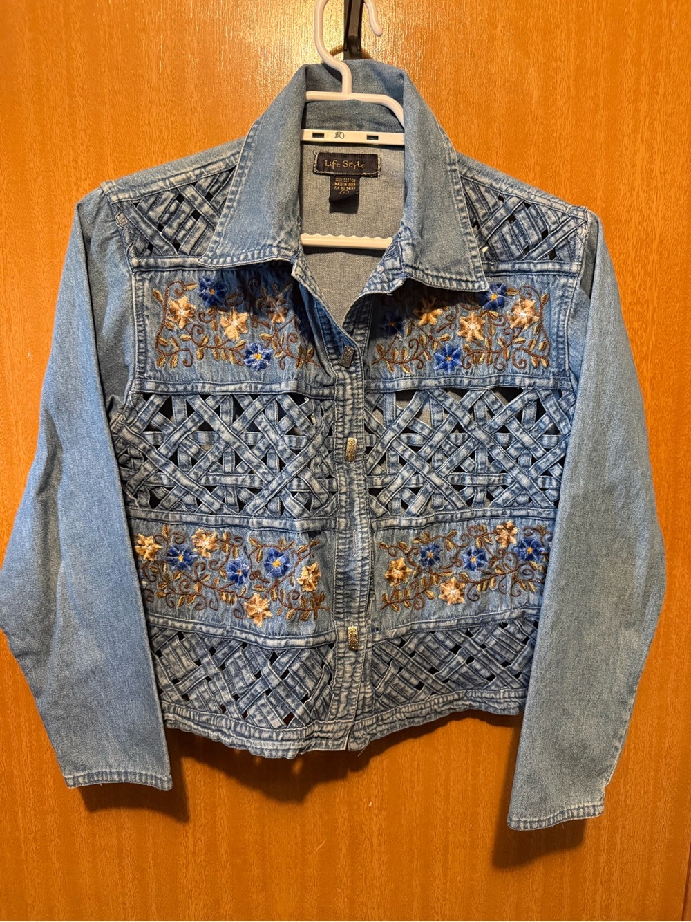 Embroidered Light Blue Denim Jacket